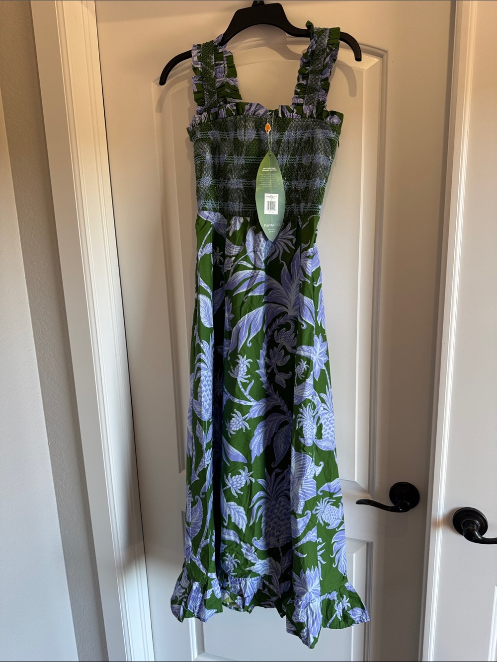 FARM Rio Tropical Swing Green Midi Dress